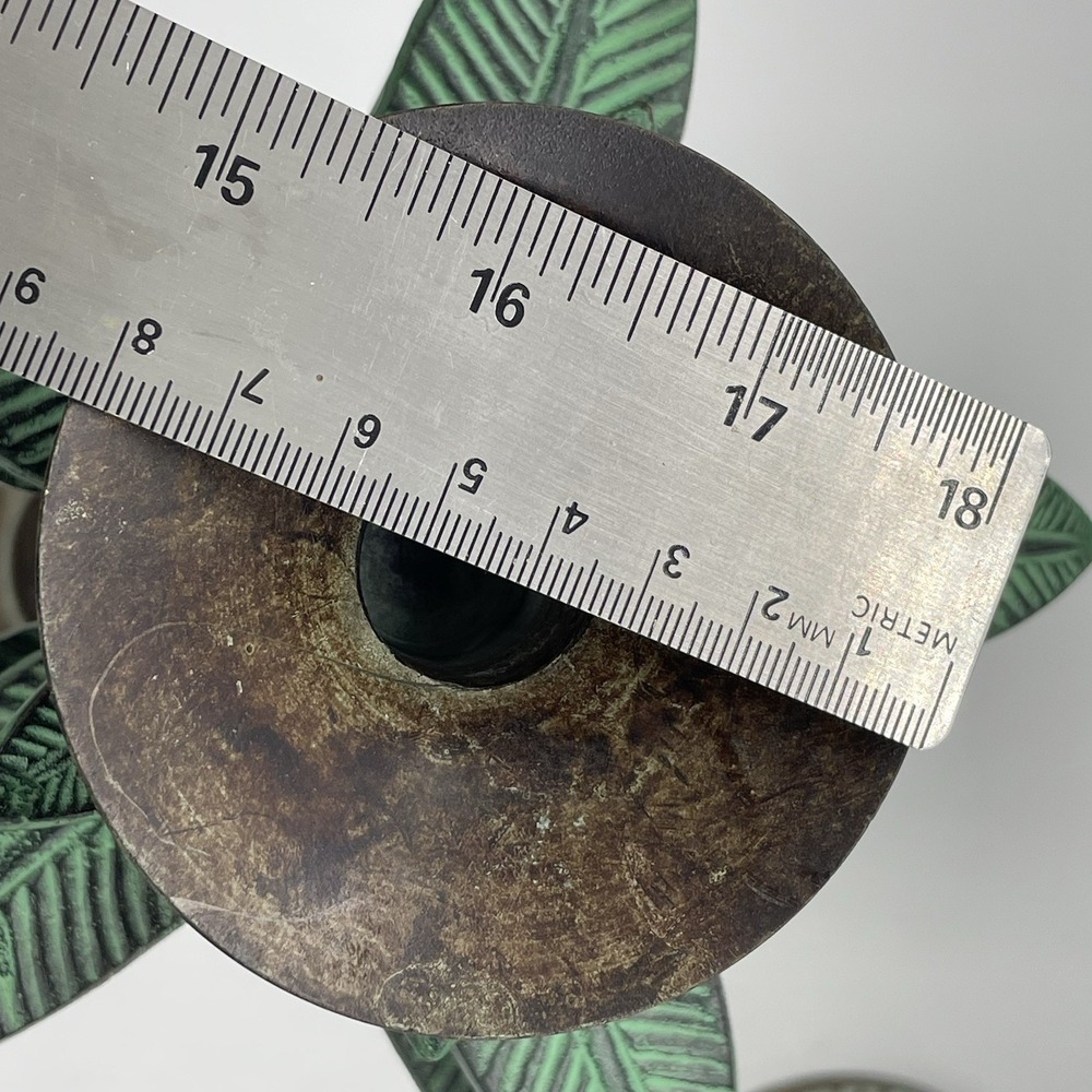 Vintage Brass Palm Tree Candle Stick Holders 13" Made In India MCM Solid Heavy - Picture 8 of 8